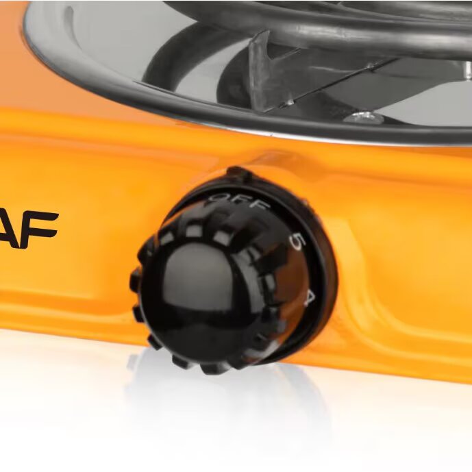 Aragaz Electric 1000 W, AT PERFORMANCE, control temperatura protectie la supraincalzire, Portocaliu